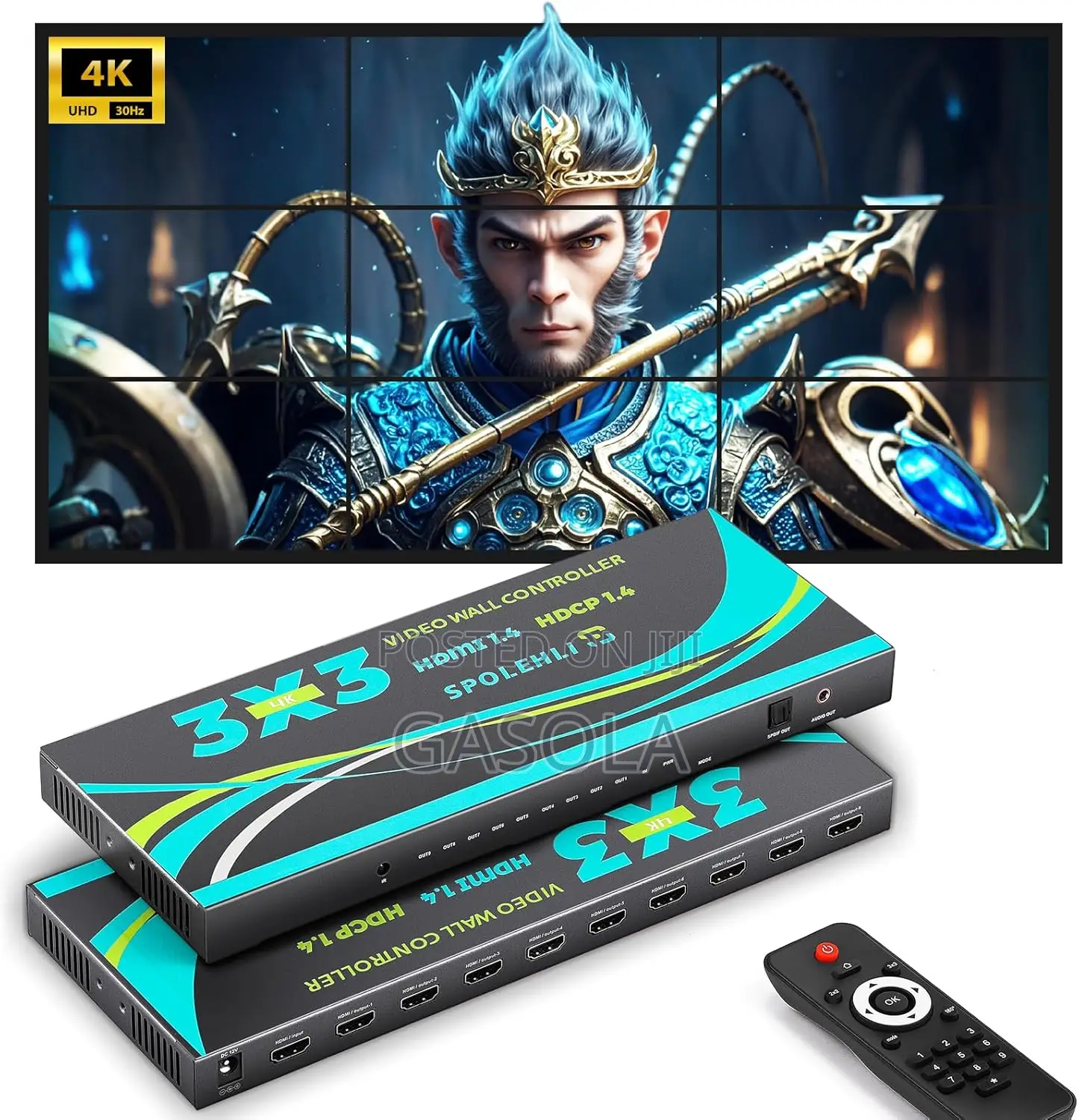 3 X 3 Videowall Controller Splicer