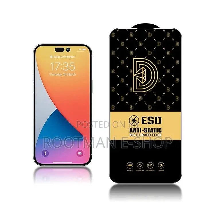Golden Diamond Anti-static Screen Protector For iPhone 13 -17 Pro Max