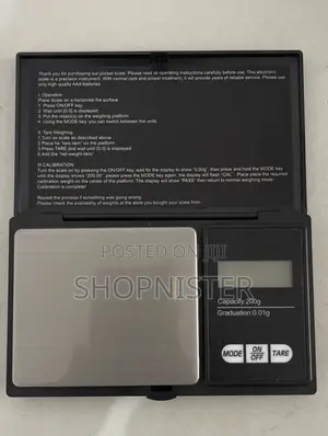 Pocket Scale Micro 0.01g to 200g Black