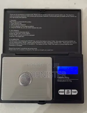 Pocket Scale Micro 0.01g to 200g Black