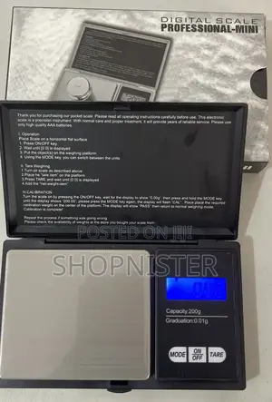 Pocket Scale Micro 0.01g to 200g Black