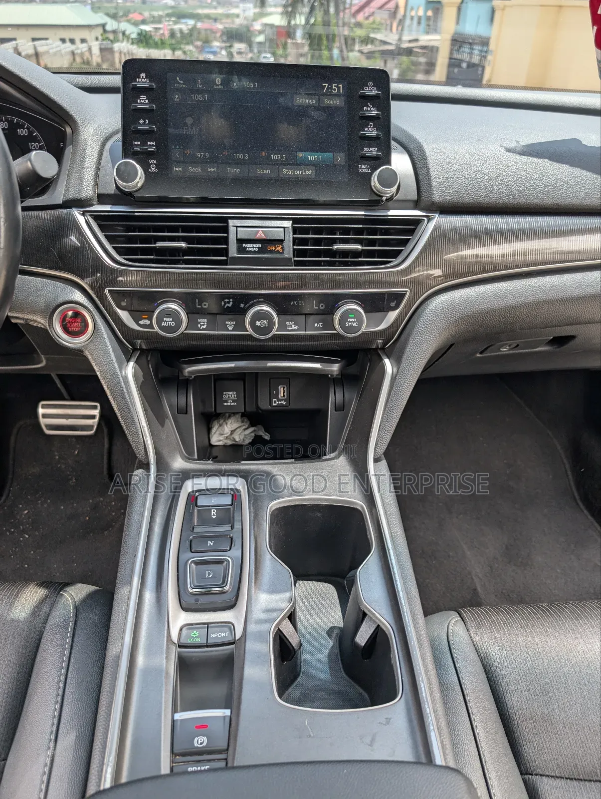 Honda Accord Sport (2.0L 4cyl Turbo 10A) 2019 Black