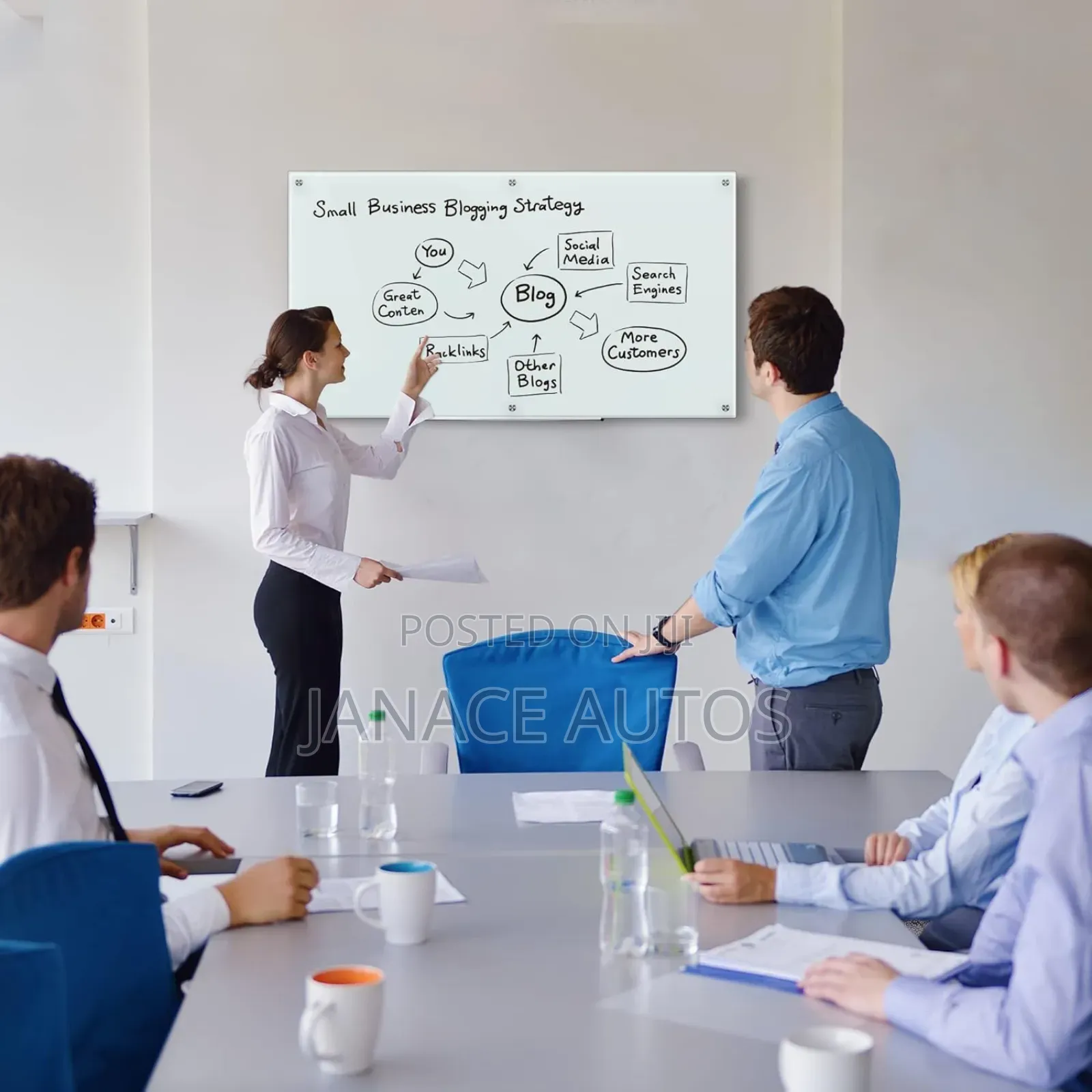 Glass Dry-erase Board - White, Magnetic, 8 Feet X 4 Feet (2.4m X 1.2m)