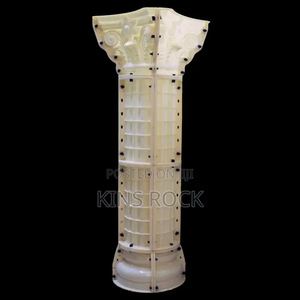 12" Roman Design White Mould Round Square