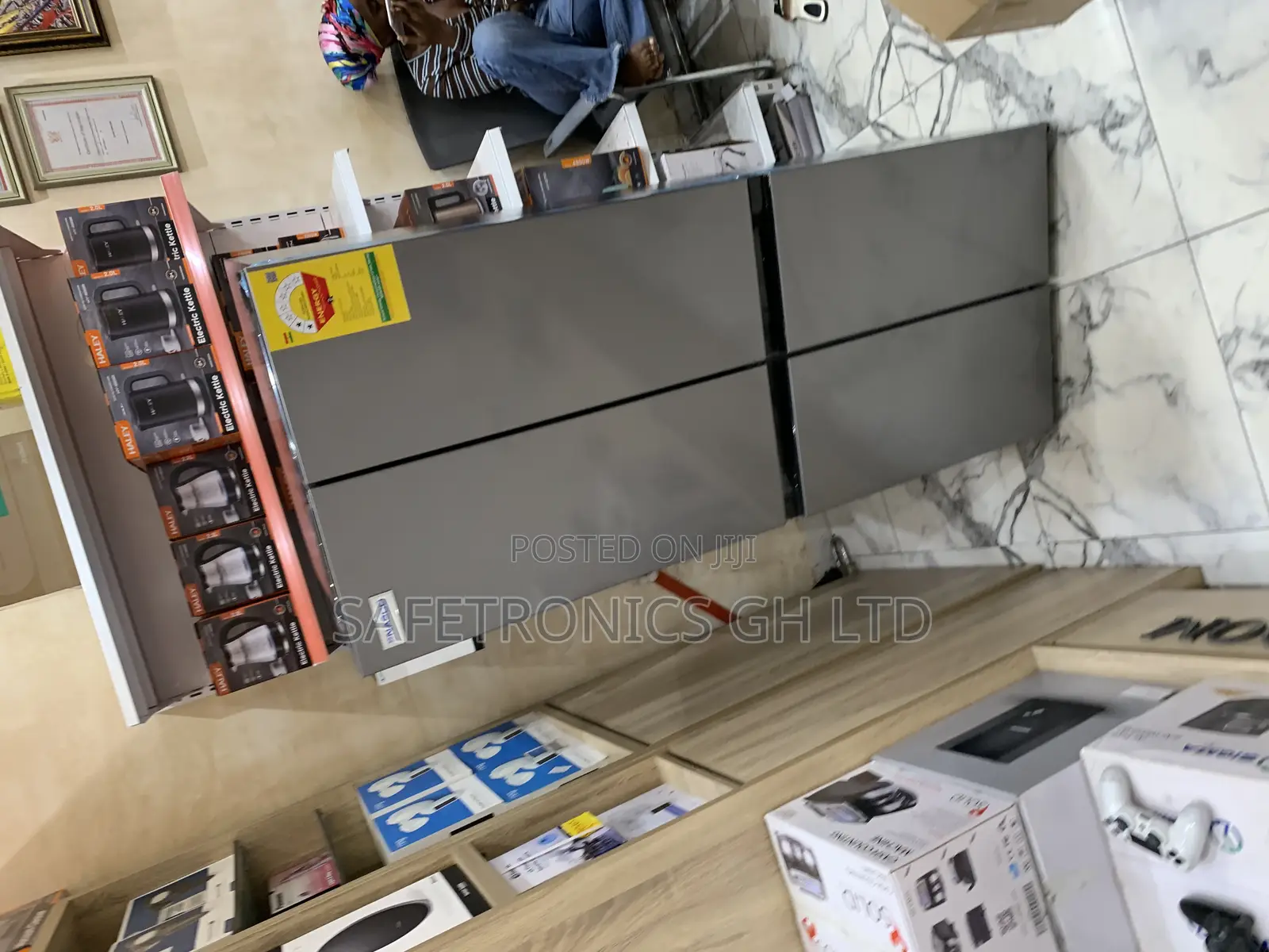 Brand New Nasco Electric Side by Side Nasf-400fdr1 Grey Fridge