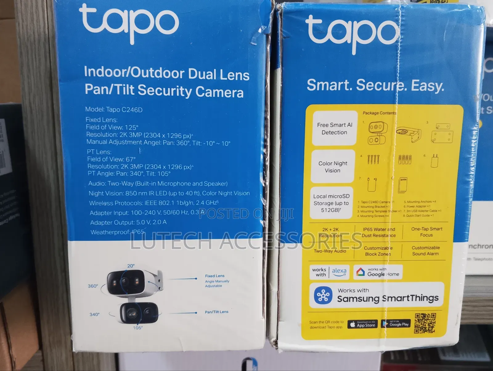 Tapo Indoor/Outdoor Dual Lens Pan/Tilt Security Camera (Tapo C246d)