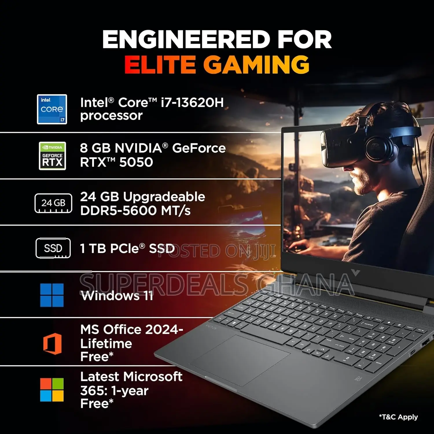 New Laptop HP Victus 15 24GB Intel Core i7 SSD 1T
