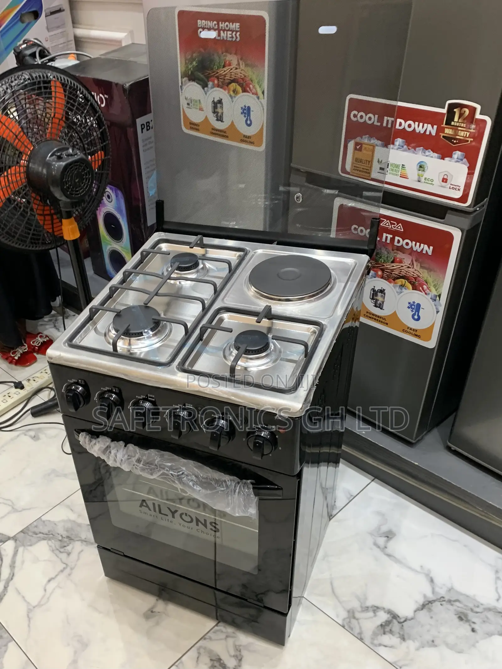 High Efficiency 50x50 Oven Grill 3 Gas 1 Electric Ailyons Cooker