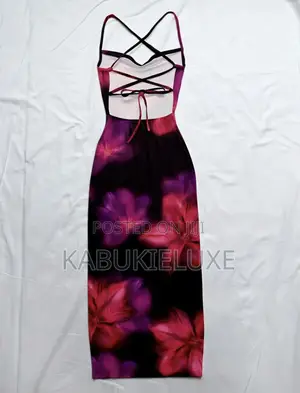 Elegant Backless Floral Maxi Dress