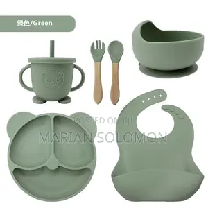 Baby Silicon Plate , Bowl and Bib