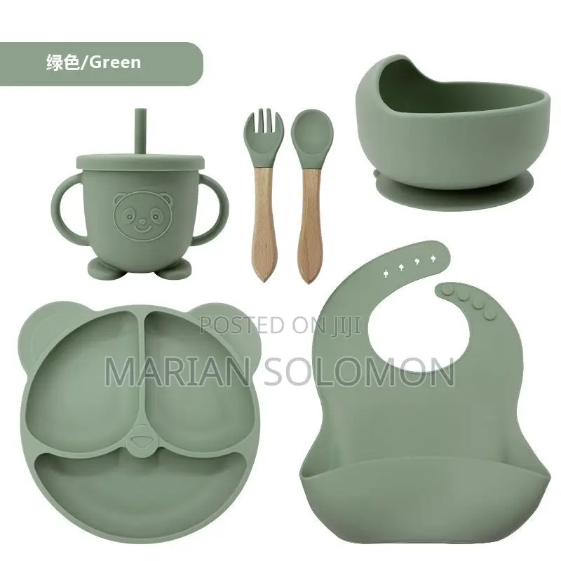 Baby Silicon Plate , Bowl and Bib