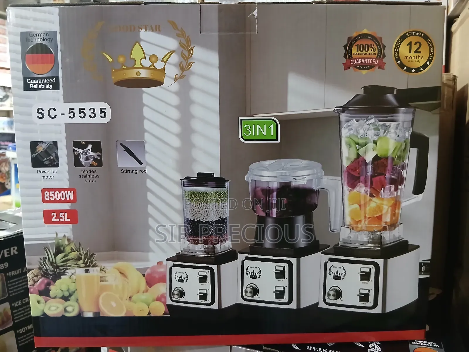 3 in 1 Silver Blender
