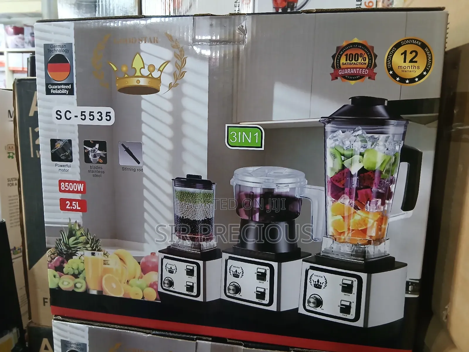 3 in 1 Silver Blender