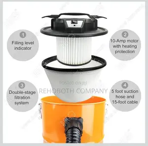 Bacoengash Vacuum Cleaner Dual Stage Filtration System Ba-Ash200l 20l