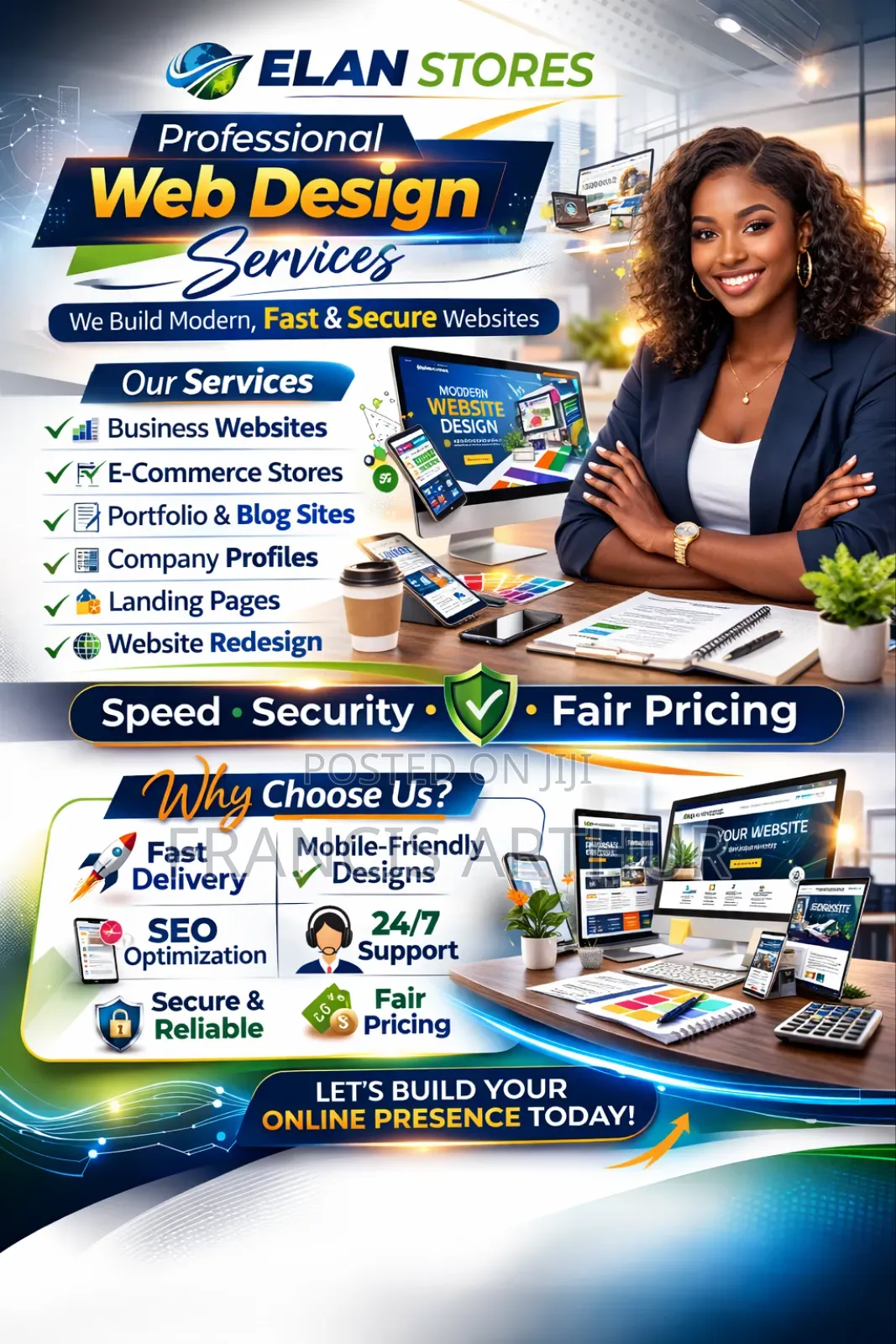 Professional Website Design Services in Ghana – Fast,Secure Reliable