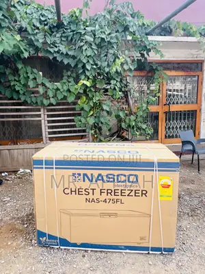 Sleek Nasco Nas475fl Single Door Chest Freezer(Gray)400liters