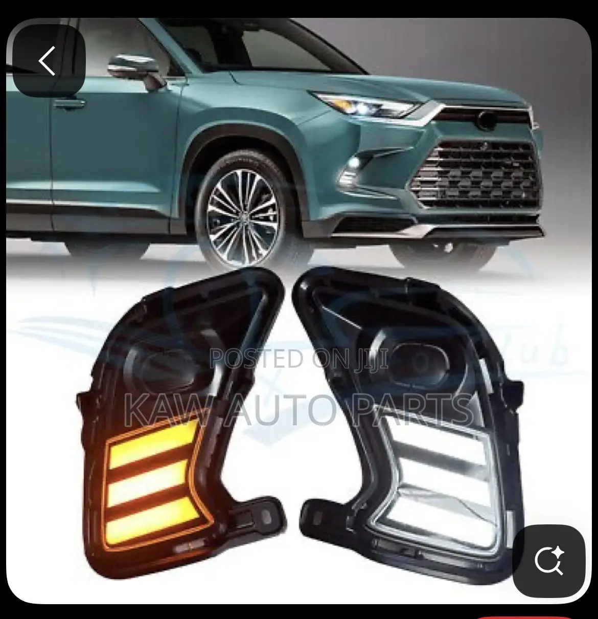 2022,2023,2024,2025 Led Foglight Drl For Toyota Highlander Grand
