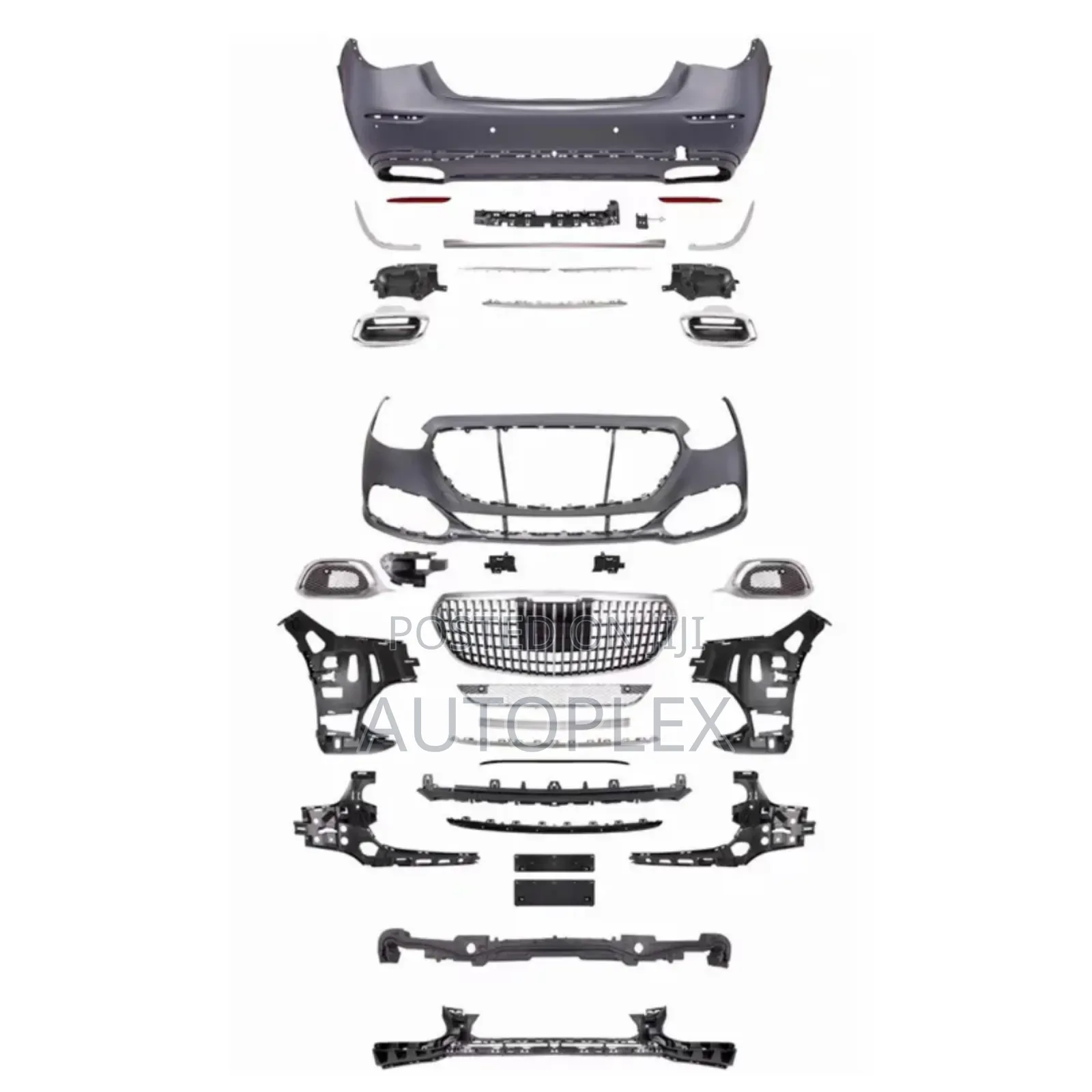 Maybach Front and Back Bumper Upgrade Kit for S-Class W223 2021