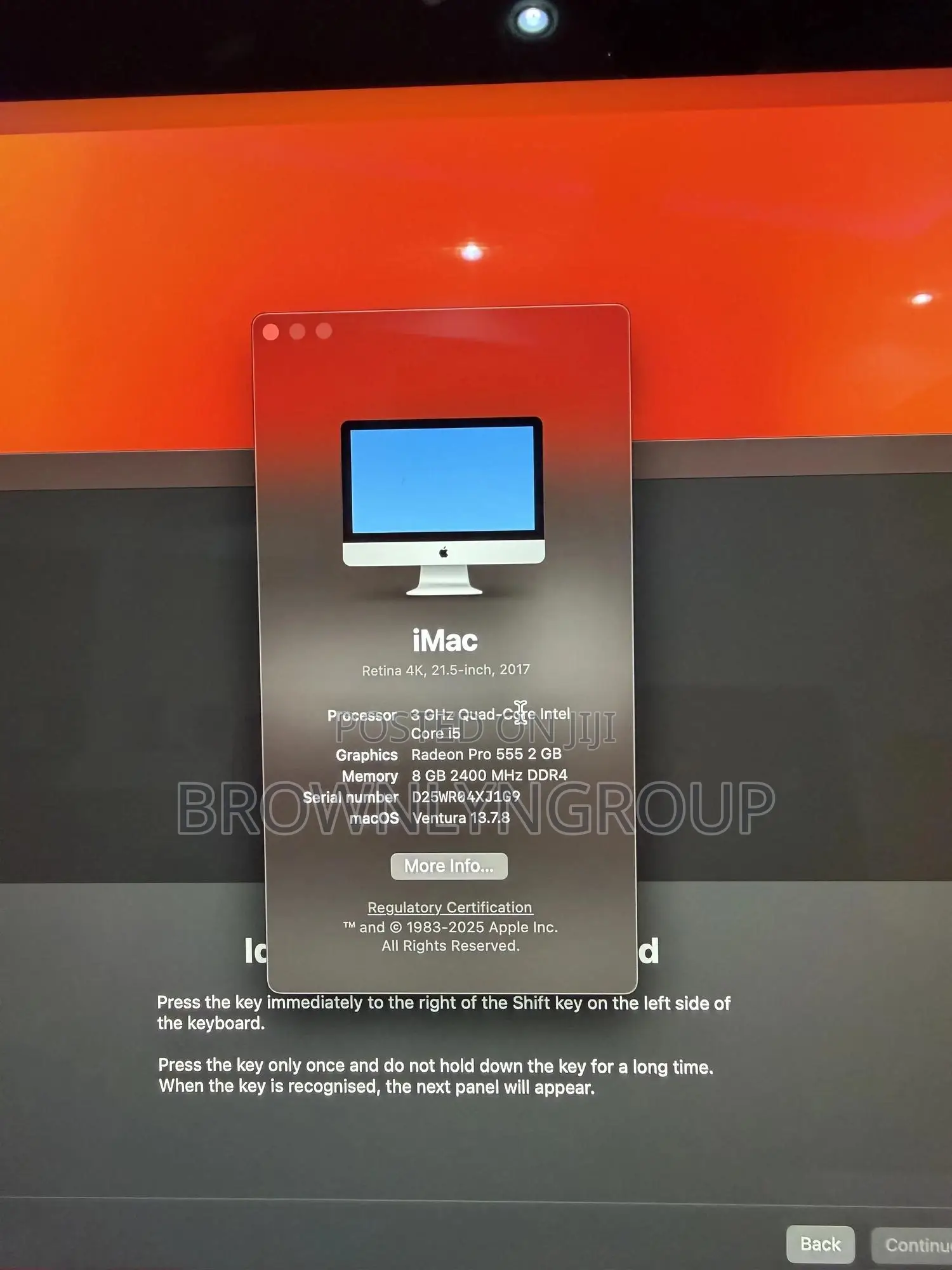 Desktop Computer Apple iMac 8GB Intel Core i5 SSHD (Hybrid) 1T