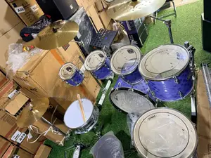 Blue/Purple Patterned Tama Imperial Star 7-piece Drum Set