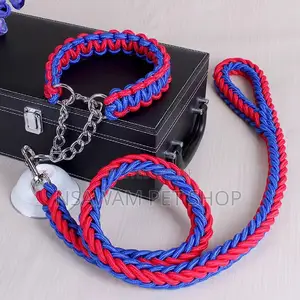 Woven Leash With P-Choke Chain