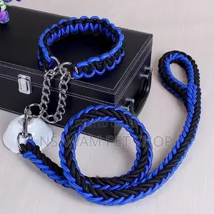 Woven Leash With P-Choke Chain