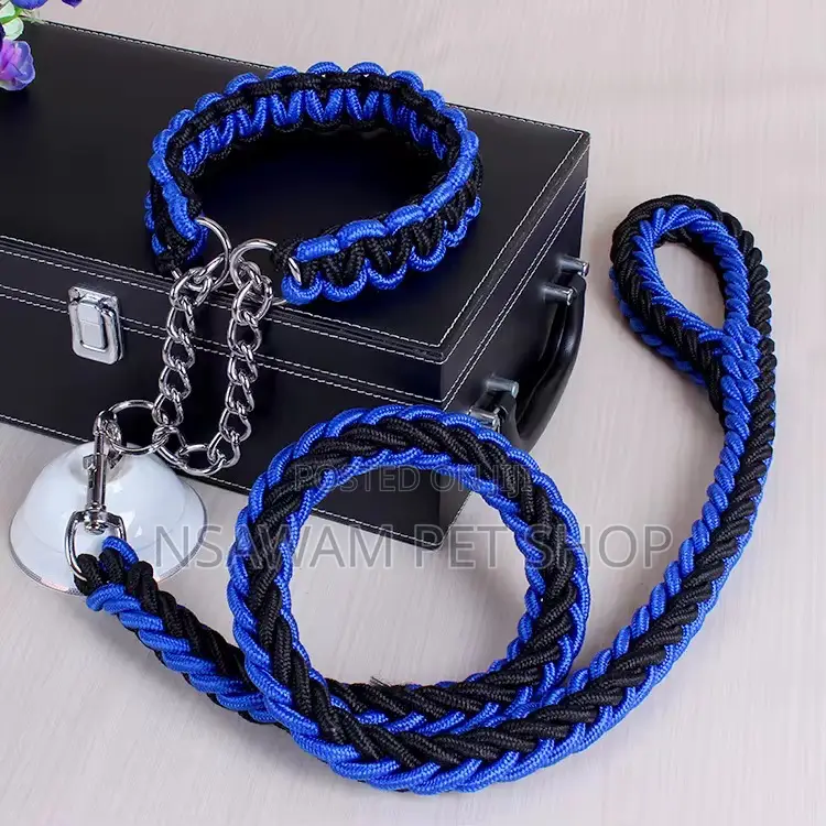 Woven Leash With P-Choke Chain