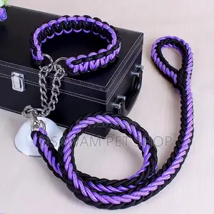 Woven Leash With P-Choke Chain