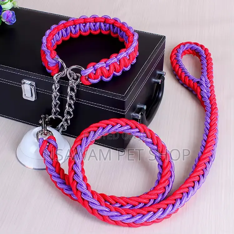 Woven Leash With P-Choke Chain