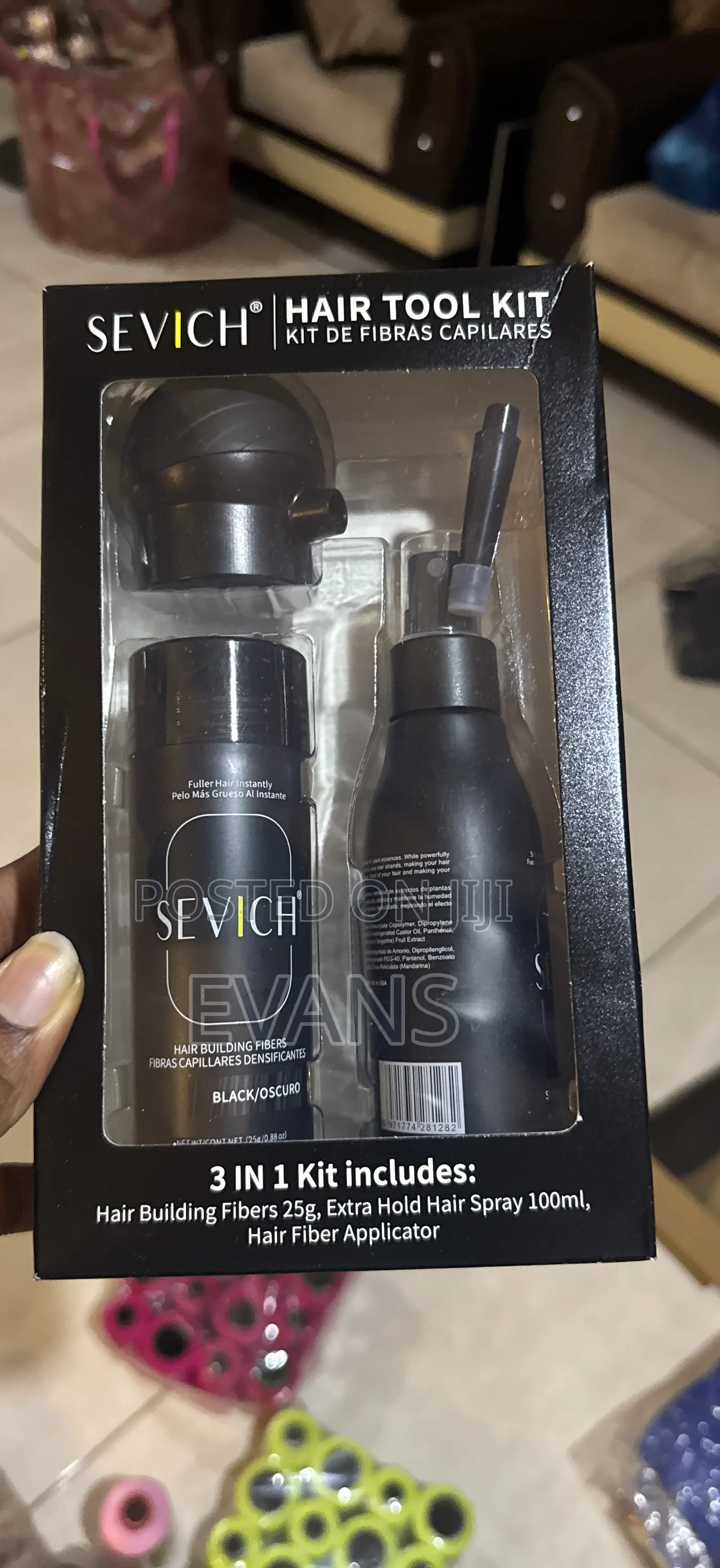 Hair Fiber and Holding Spray Set