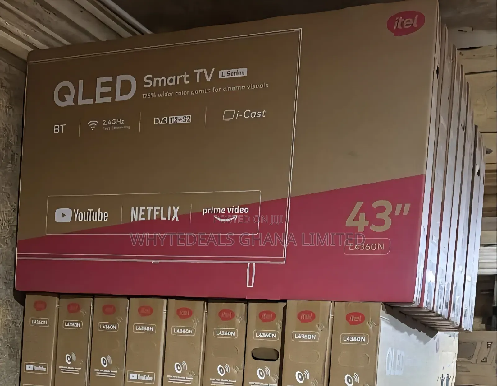 Itel 43" Smart Android Qled Tv| Netflix| Youtube| Bluetooth|Ultra Slim