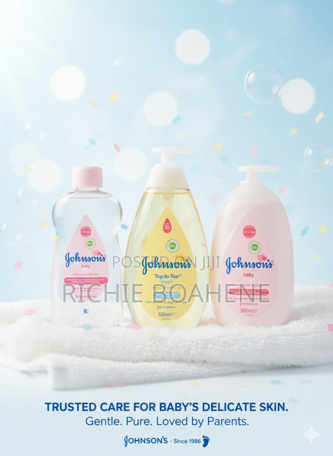 Johnson's Oil, Soap, Lotion