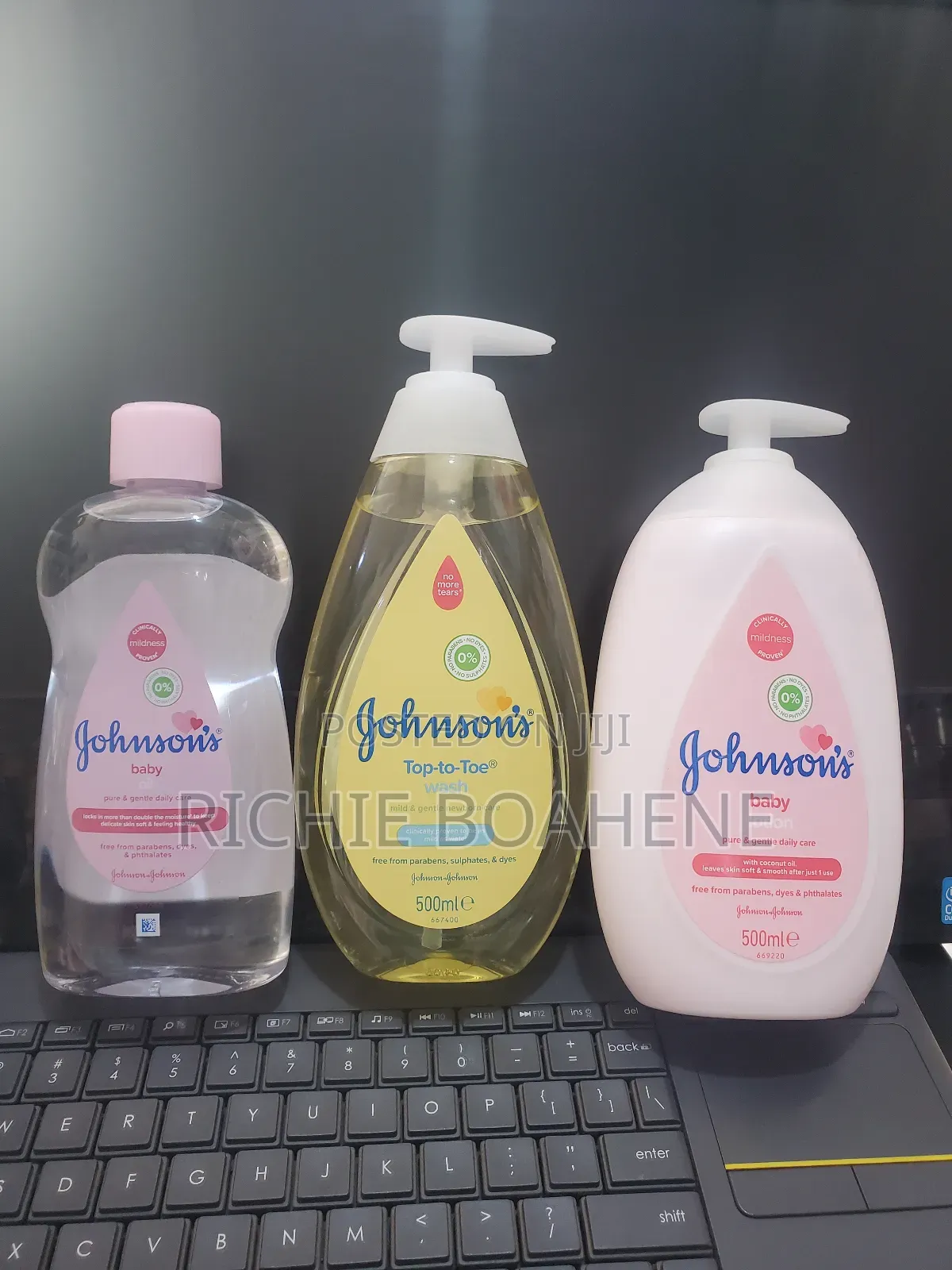 Johnson's Oil, Soap, Lotion