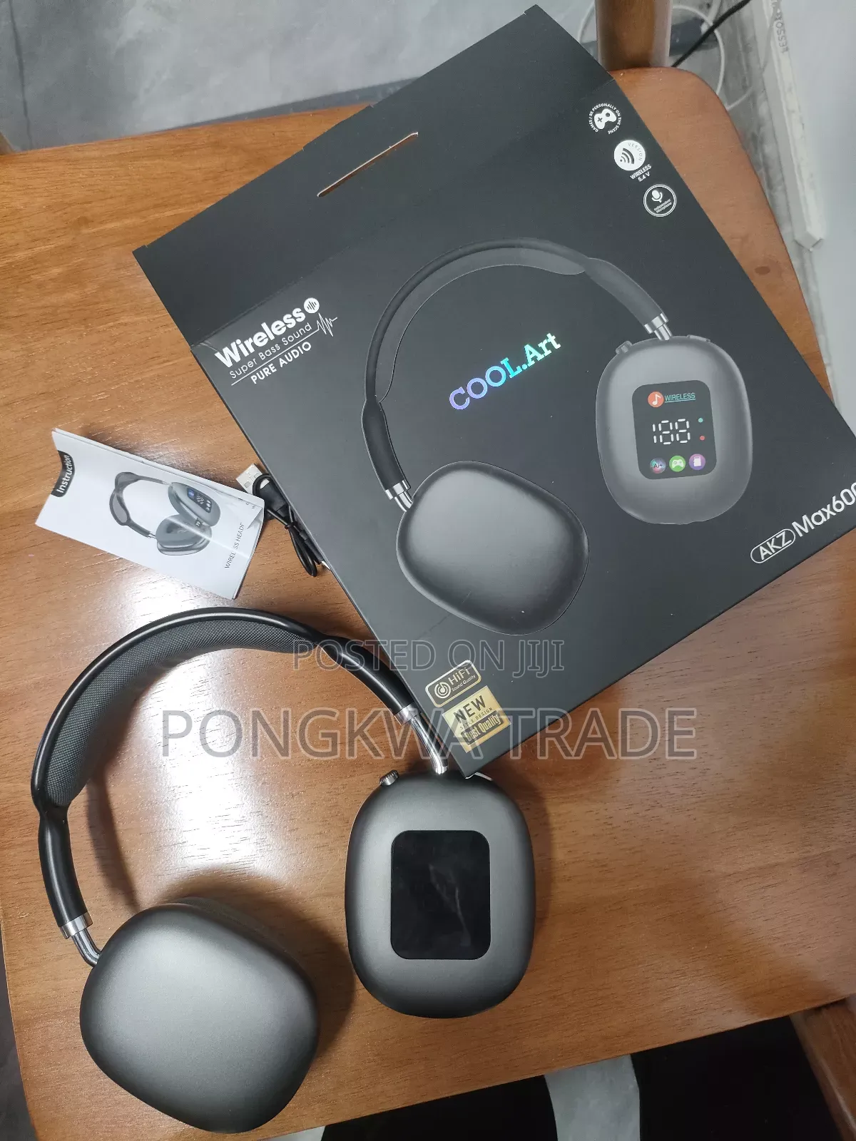 Max600 Wireless Bluetooth Headset Noise Cancellation With Diplay