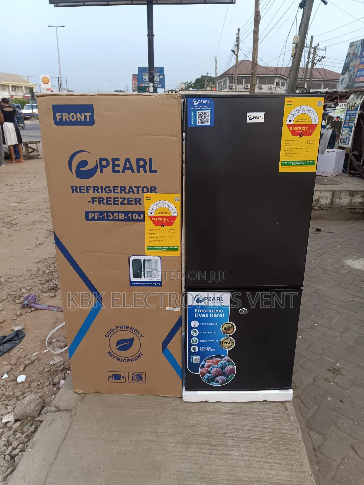 Pearl 95liter Double Door Refrigerator Bottom Freezer