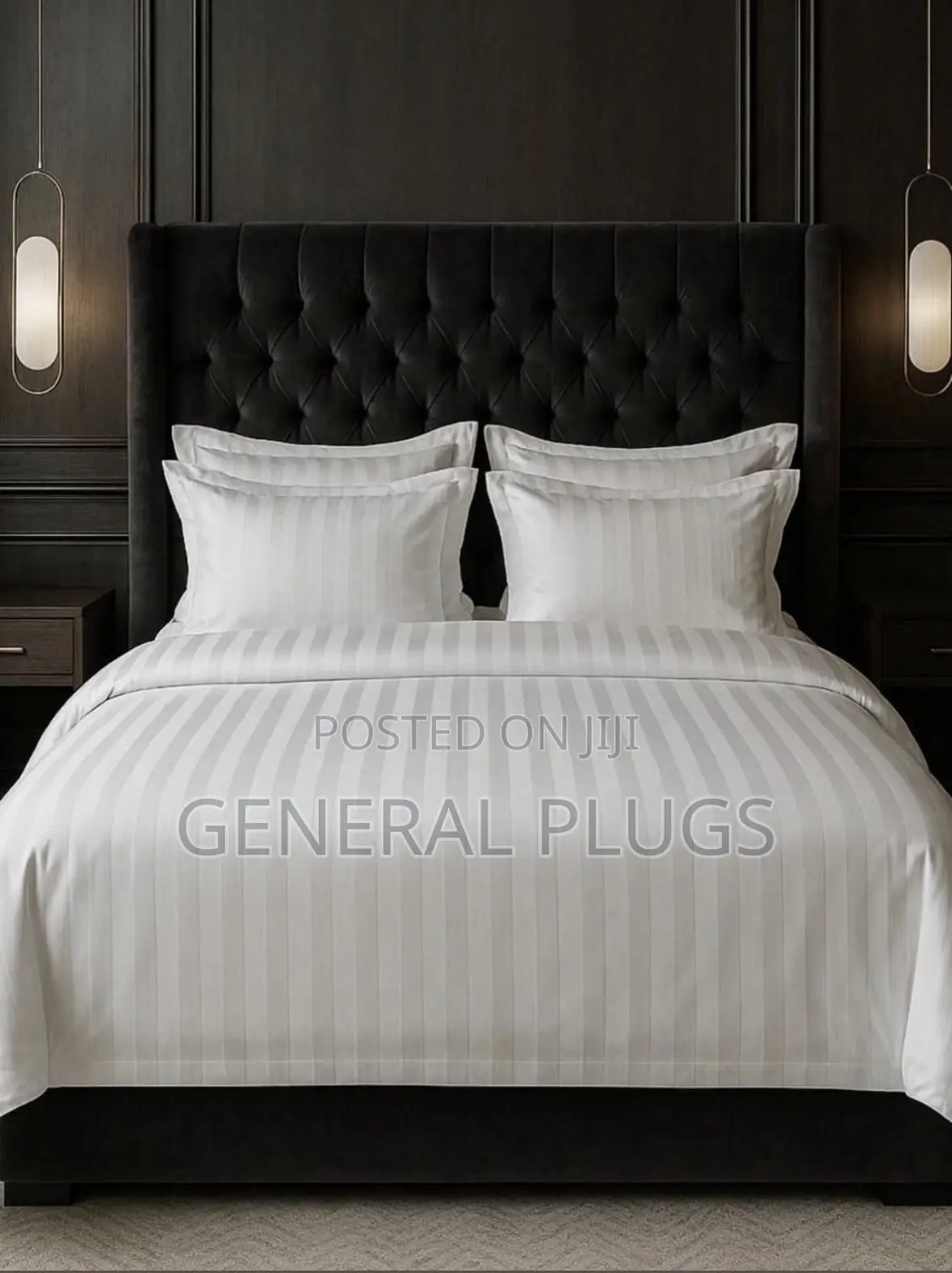 Cotton Freshness For Every Home ; White Stripped Duvet Cover Only