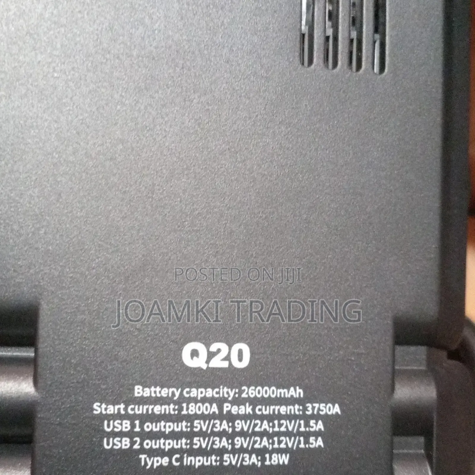 Q20 Jump Starter + Air Inflator/3750a Peak Current, 26000mah Battery