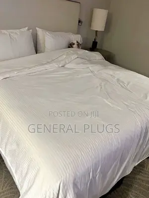 Cotton Comfort That Last ;White Stripped Duvet Cover Only