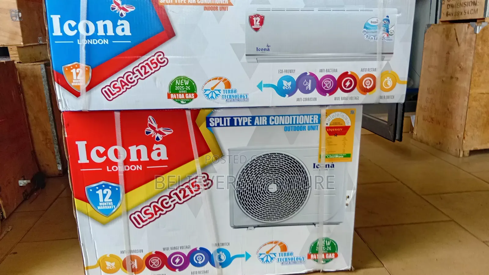 Icona 1.5hp Ac- Arctic Breeze and an Anti -Bacteria 1.5hp Icona Ac