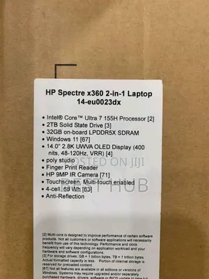 New Laptop HP Spectre X2 32GB Intel Core Ultra 7 SSD 2T