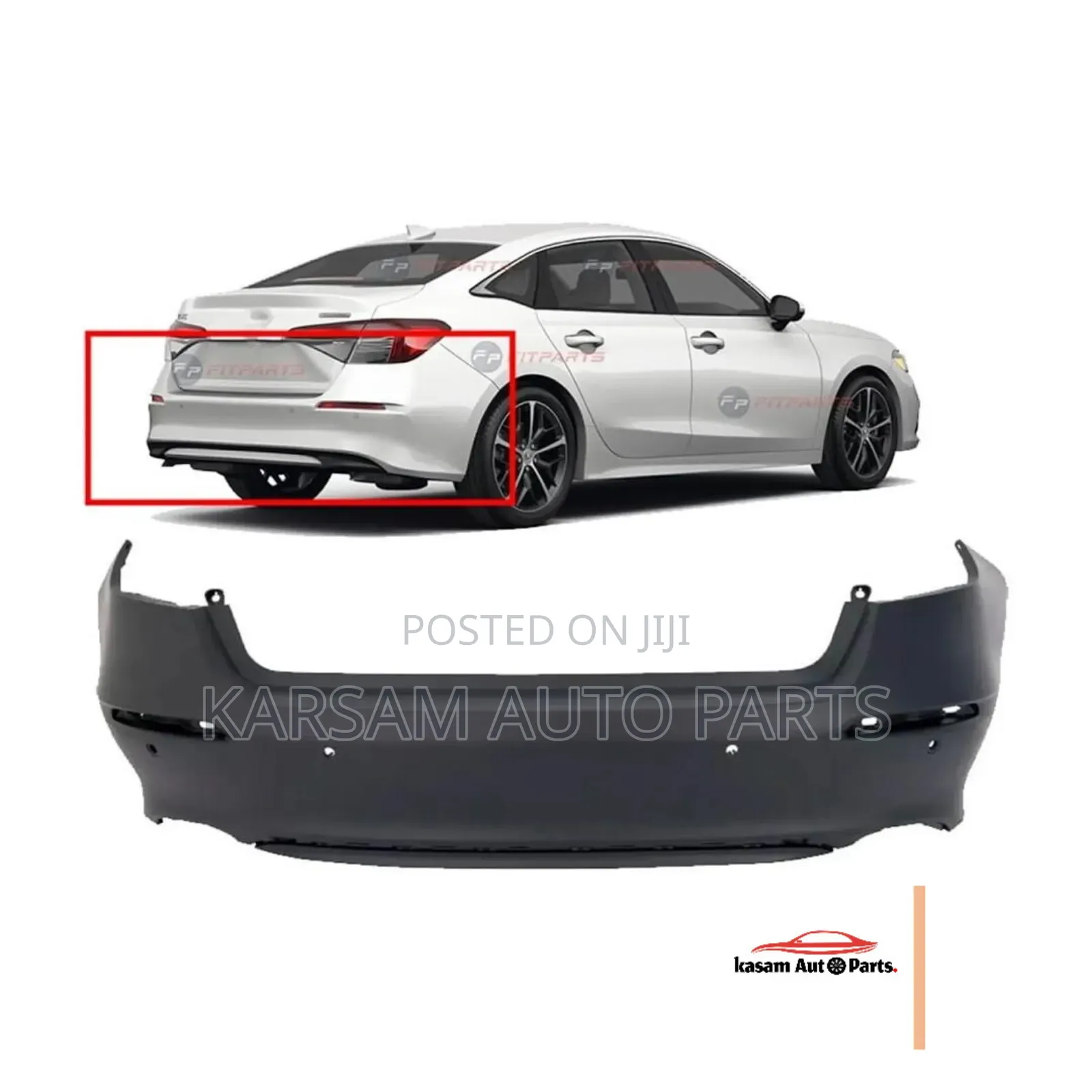 Honda Civic 2024 Back Bumper (Empty Bumper)