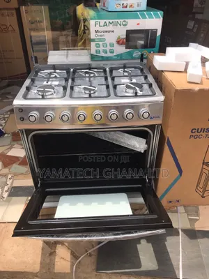 Stainless Steel Pearl Auto Ignition 6 Gas Burner Stove Oven And Grill