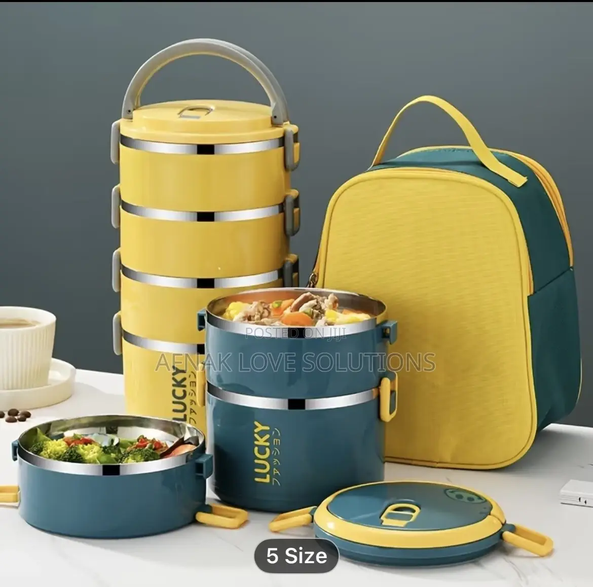 3 Piece Insulated Lunch Box With Bag