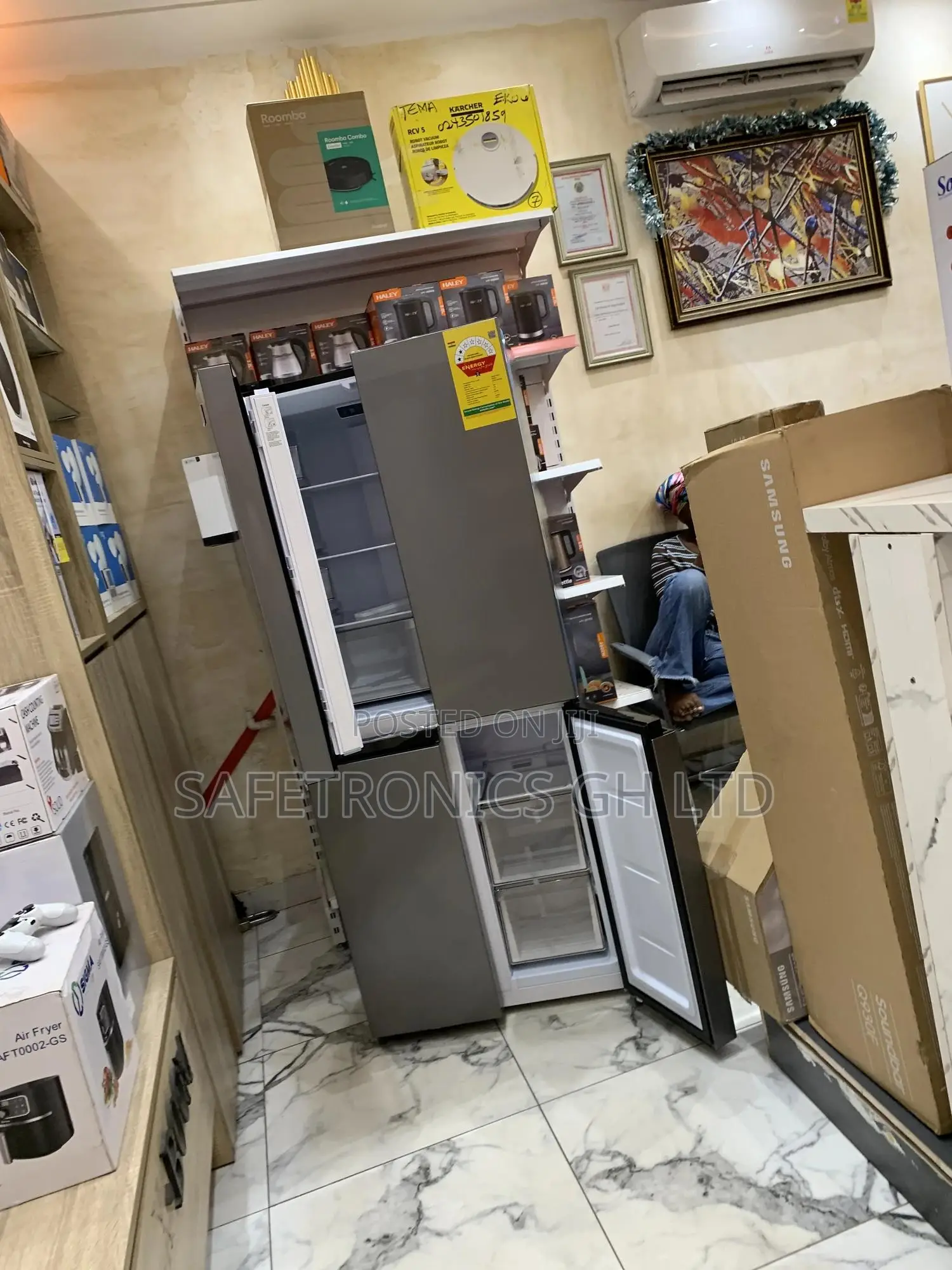 Accurate Best Side by Side Nasco Nasf-400fdr1 Grey Fridge
