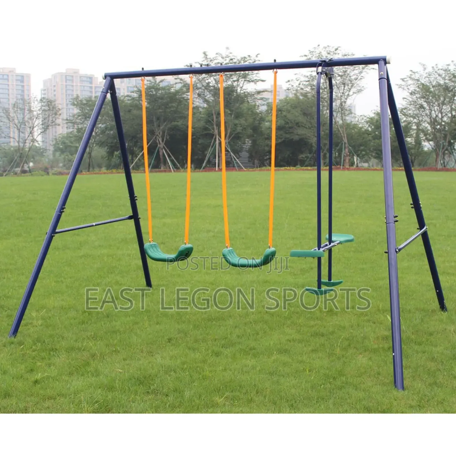 Playground Swing Seesaw 2 in 1 New Metal Frame