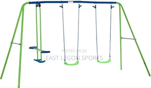 Playground Swing Seesaw 2 in 1 New Metal Frame