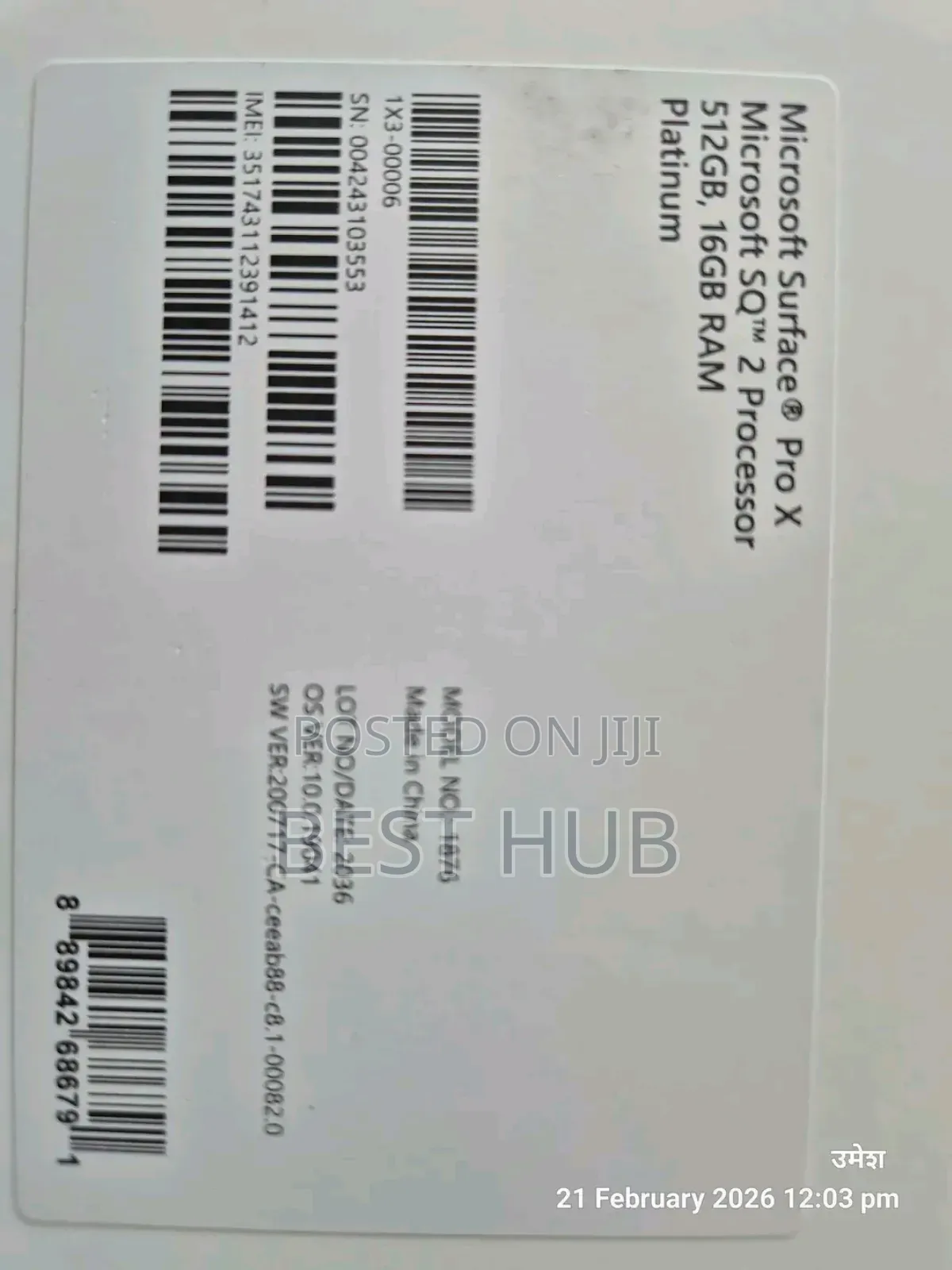 New Microsoft Surface Pro 512 GB Black