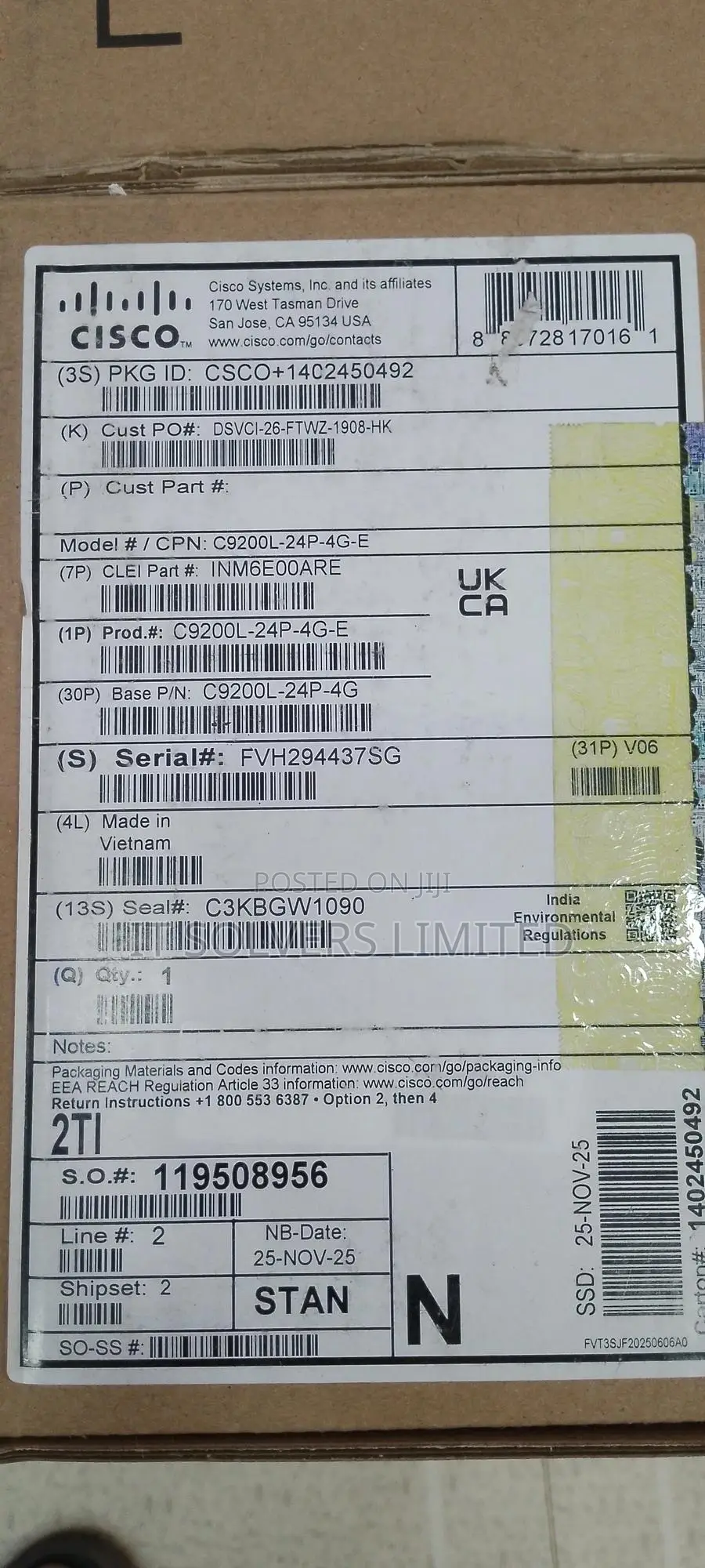 Cisco Catalyst C9200l 24-Port Poe+ Switch — C9200l-24p-4g-E