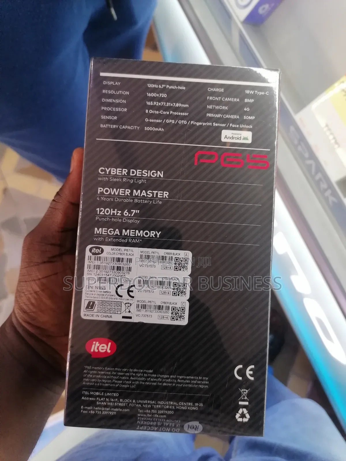 New Itel P65 128 GB Black