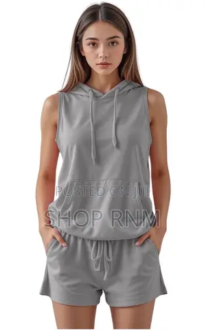 Sleeveless Unisex Hoodie and Shorts